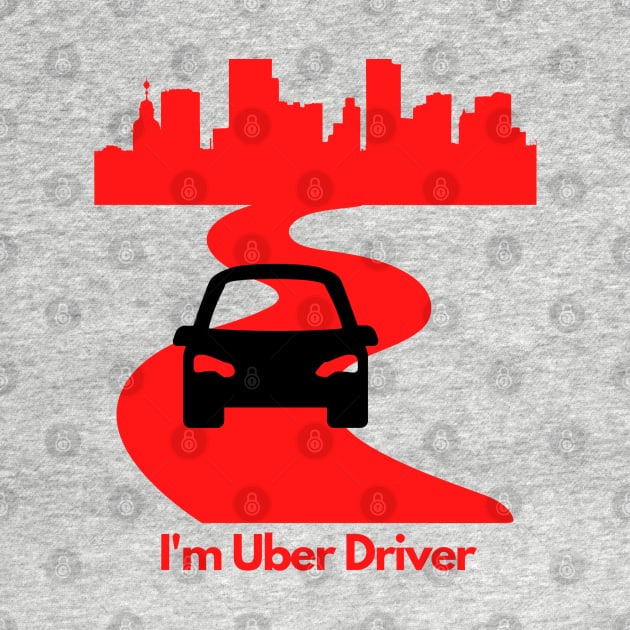 Uber Driver black Red by Rabih Store